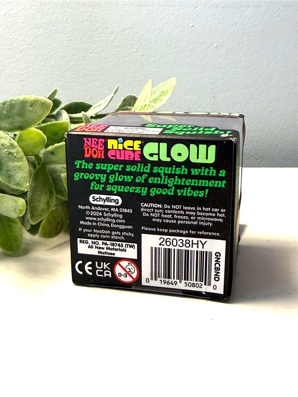 NWT, NeeDoh Nice Cube Glow, Purple - Picture 3 of 3